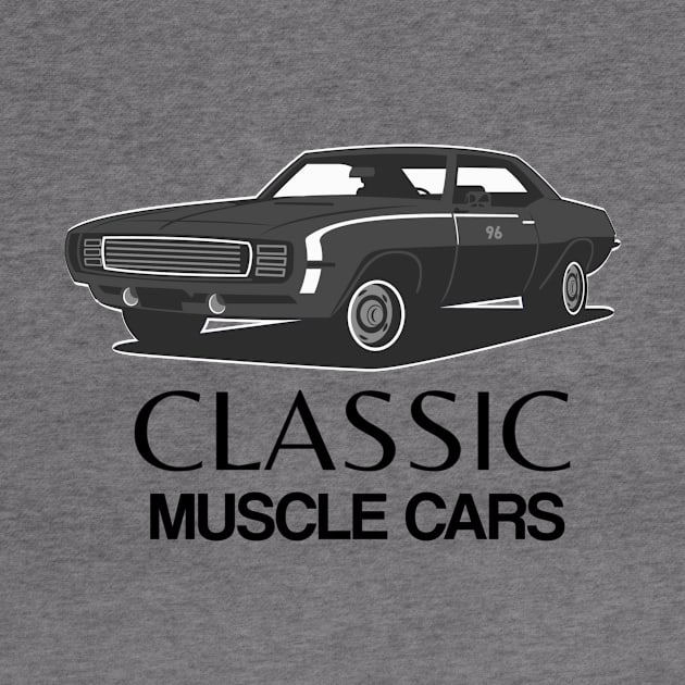 Classic Muscle Cars Black Varient by FungibleDesign